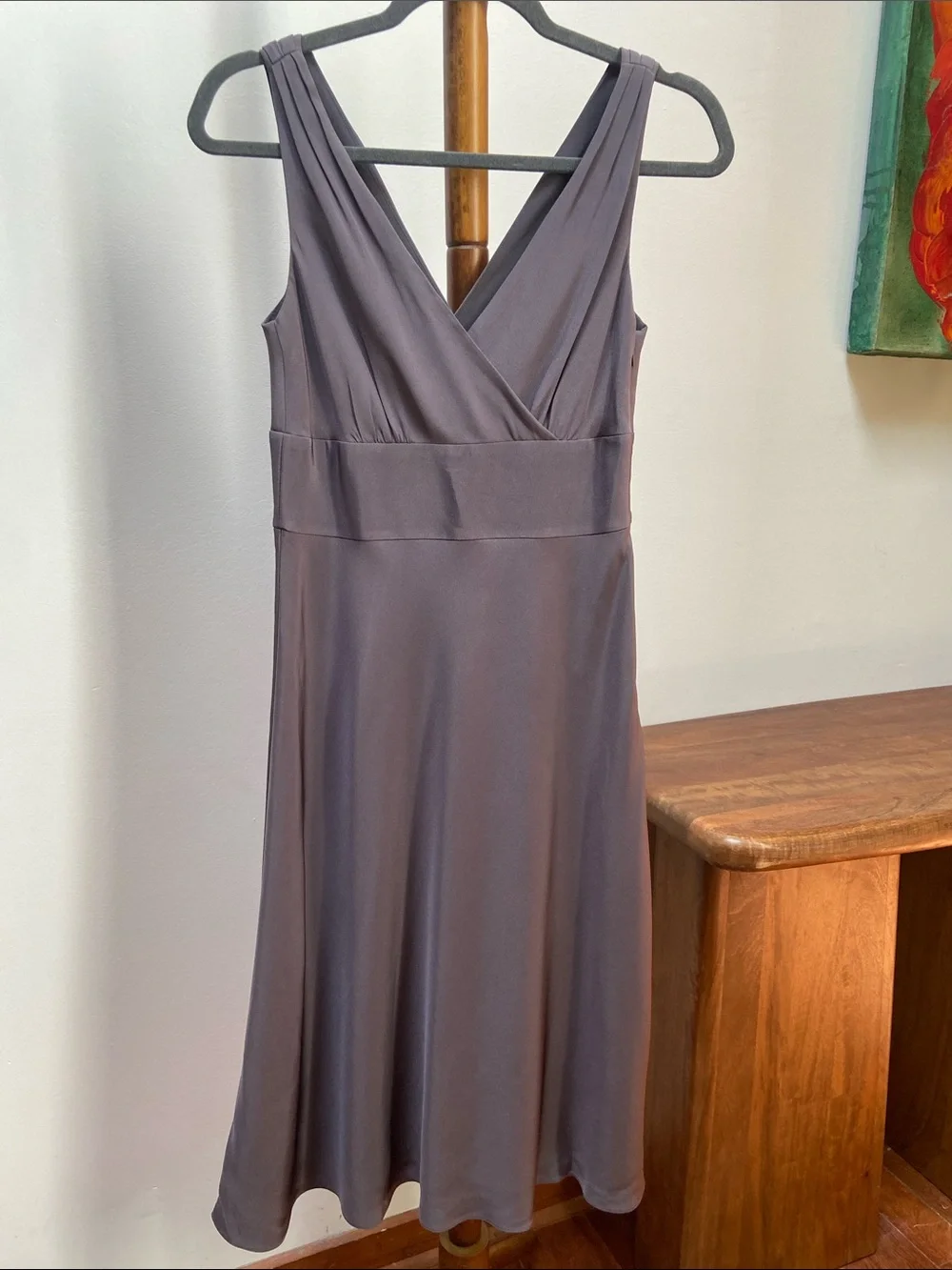 J. Crew Silk V-Neck A-Line Dress Sz. 4